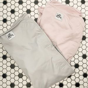 Ollie Swaddles - Set of 2 (Gray & Lavender)
